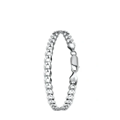 Afbeelding van Lucardi Silver Armband silvercoloured, Heren, Maat: 19cm, Silver/coloured
