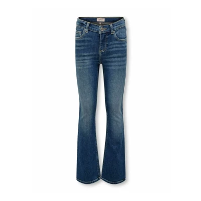 Afbeelding van ONLY Girls Kogblush Ausgestellt Flared Jeans voor kinderen, Maat: 140, Medium blue denim