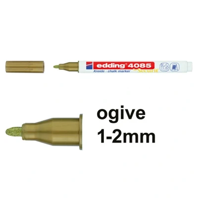 Image de Edding 4085 marqueur craie (1 2 mm ogive) or