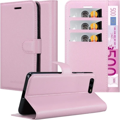 Afbeelding van Cadorabo Hoesje geschikt voor Huawei P10 in LOTUS ROZE Beschermhoes met magnetische sluiting, standfunctie en kaartvakje Book Case Cover Etui