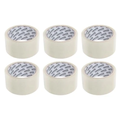Afbeelding van OFFICER PRODUCTS 15025011 90 verpakkingstape, 6 rollen, kleur: transparant, breedte 48 mm x lengte 46 m, gekleurde PP verpakkingstape met acryllijm