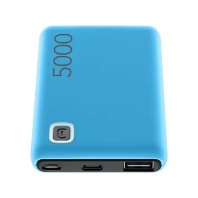 Afbeelding van Cellularline Power Bank ESSENCE 5000 Draagbare oplader met mAh ingang 1 x USB C, 10,5 W microfoon uitgang 12 (blauw)