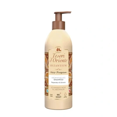 Afbeelding van Tesori d&#039;Oriente Byzantium Shampoo, 250 ml, aromashampoo met zwarte roos en labdanum, reparatie bescherming voor beschadigd haar, wellnessritueel lichaam zintuigen