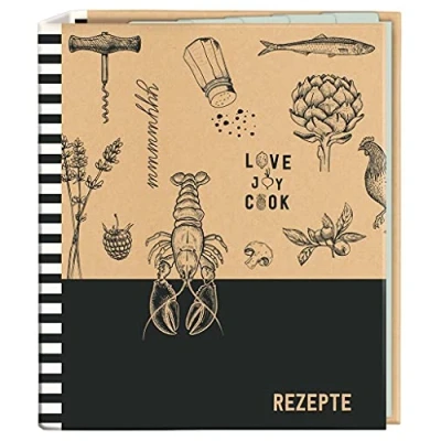 Afbeelding van Moses Cook &amp; Style Receptenmap &quot;Love to Cook&quot;, DIN A5, met 25 receptenbladen en 5 scheidingsvakken, 80668