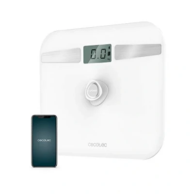 Afbeelding van Cecotec Surface Precision EcoPower 10200 Smart Healthy badkamerweegschaal, met drukknop, zeer veilig oppervlak van gehard glas, precisiesensoren, app