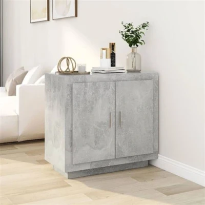 Afbeelding van Dressoir 80x40x75 cm bewerkt hout betongrijs