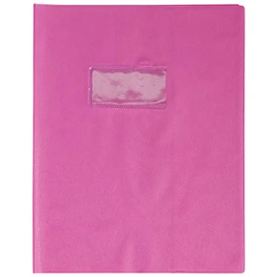Image de Protège Cahier Grain Cuir 18/100ème 17x22cm Rose Fuchsia