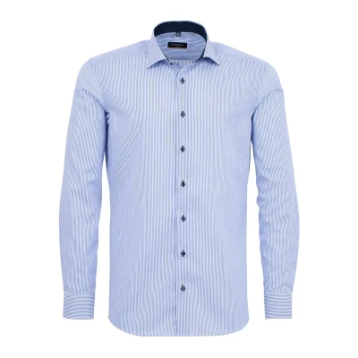 Afbeelding van Eterna Overhemd Stripe Slim Fit Licht blauw 38
