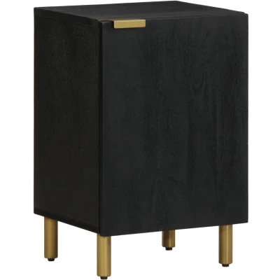 Afbeelding van Badkamerkast 38x33x58 cm bewerkt hout zwart