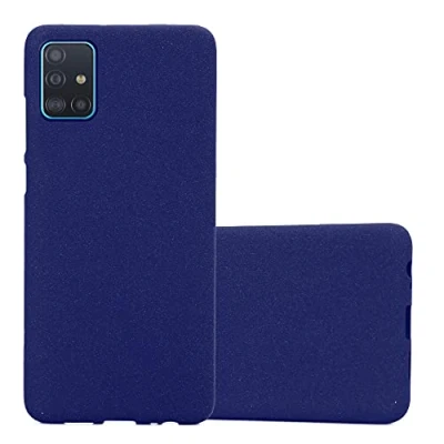 Afbeelding van Cadorabo Hoesje geschikt voor Samsung Galaxy A51 5G in FROST DONKER BLAUW Beschermhoes gemaakt van flexibel TPU silicone Case Cover