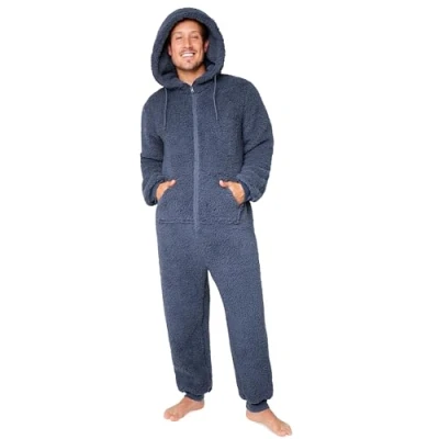 Afbeelding van Rompertje voor heren, overall, pyjama, onesie, alles in één, warm, van pluche, M 3XL, Donkergrijs