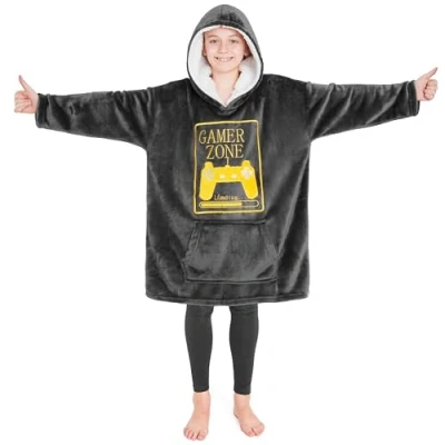 Afbeelding van CityComfort Kindertrui, oversized, fleece, voor kinderen en jongeren.