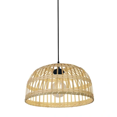 Afbeelding van Searchlight Bali Hanglamp Ø 40 X 155 Cm Bruin
