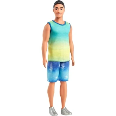 Afbeelding van Barbie Ken Fashionistas Blauwgroene tanktop Modepop