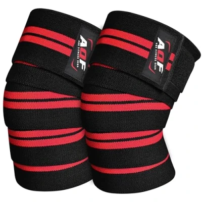 Afbeelding van Kniebandage, krachttraining, kniebandage voor mannen en vrouwen, fitness kniebeschermers, elastische kniebandages bodybuilding, sport training