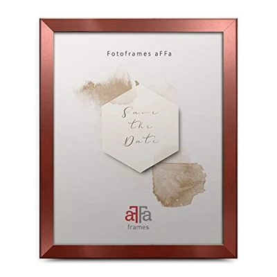 Afbeelding van aFFa frames, Hekla Onderhoudsvriendelijke rechthoekige MDF fotolijst met acrylglasplaat, roségoud, 9 x 13 cm