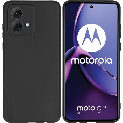 Afbeelding van iMoshion Hoesje Geschikt voor Motorola Moto G84 Siliconen Color Backcover Zwart