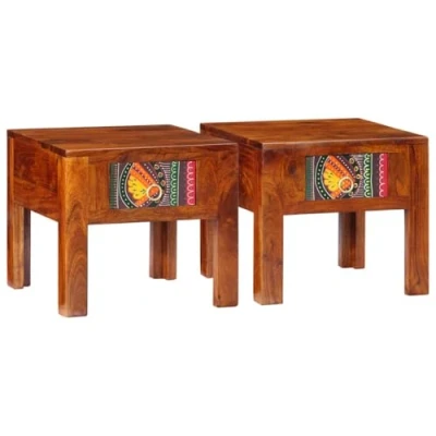 Afbeelding van vidaXL Nachtkastje 2 st 40x40x36 cm massief acaciahout