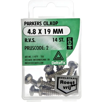 Afbeelding van Parkers ck 4,8xx19mm rvs 14st Deltafix