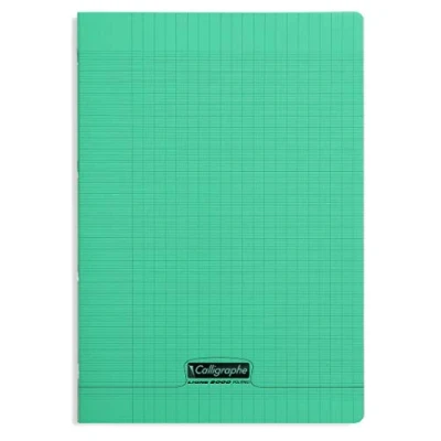 Image de Cahier couverture polypro piqué 21x29,7cm 96 pages séyès 90 grammes Vert