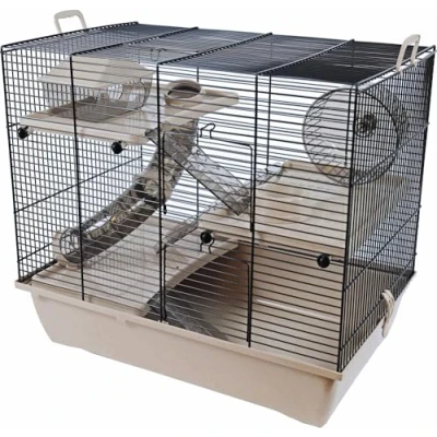 Afbeelding van Interzoo hamsterkooi Pinky 3 beige Gebr. de Boon
