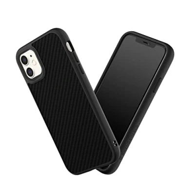 Afbeelding van RHINOSHIELD beschermhoes compatibel met [iPhone 11] SolidSuit dunne schokabsorberende technologie en premium matte afwerking, verwisselbare fotolens contour koolstofvezel