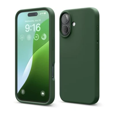 Afbeelding van elago Compatibel met iPhone 16 hoesjes, hoogwaardige vloeibare siliconen hoes, volledige beschermhoes, schokbestendig, slanke telefoonhoes