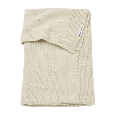 Afbeelding van Meyco Baby Knots wiegdeken soft sand 75x100cm