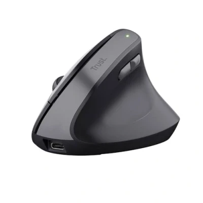 Image de Trust Bayo II Souris verticale ergonomique pour droitiers optique 6 boutons sans fil 2.4 GHz récepteur USB noir