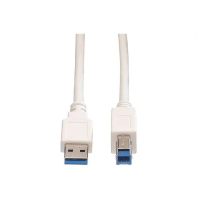 Image de VALUE Câble USB Type A (M) pour B 3.0 80 cm moulé blanc