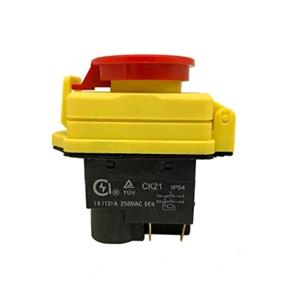 Afbeelding van GOZAR Schakelaar 250V 16A CK21 Ip54 Nvr met Noodstop Pine Waterdicht Stofdicht Panel 4