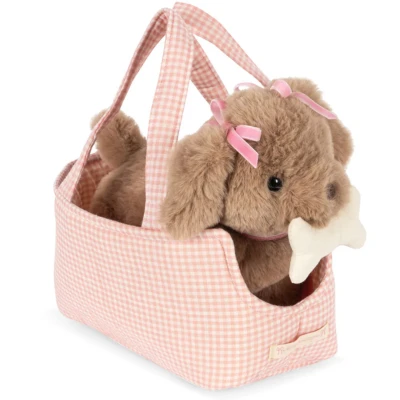 Afbeelding van Konges sløjd knuffelpuppy met draagtas maude 24 cm