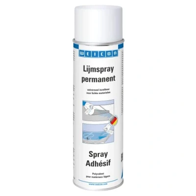 Afbeelding van WEICON 500 ml spuitlijm, universele lijm, lichte stoffen, kunststof papier leer/transparant