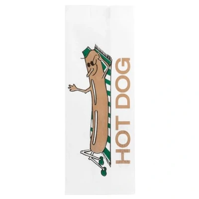 Afbeelding van Garcia de Pou Hot Dog bakzakken 34 g/m² in doos, 7 + 5 x 18 cm, perkament, wit, 30 cm
