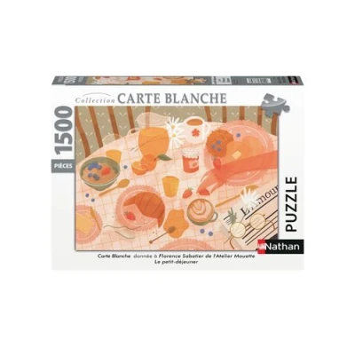 Image de Puzzle 1500 pièces Nathan Le petit déjeuner Florence Sabatier Collection Carte blanche