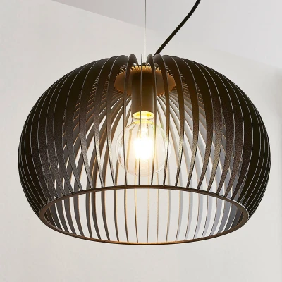 Afbeelding van Lindby hanglamp 1licht metaal H: 29 cm E27 zwart