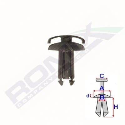 Afbeelding van ROMIX C70505 Clips, carosserie
