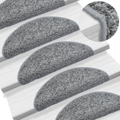 Afbeelding van Trapmatten 15 st 56x17x3 cm grijs