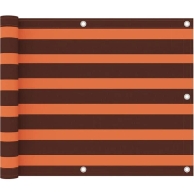 Afbeelding van Balkonscherm 75x300 cm oxford stof oranje en bruin