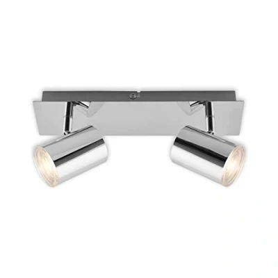Afbeelding van BRILONER BANYO LED Spotlight Badkamerlamp 2 vlam draai en zwenkbare spots zonder gloeilampen IP44 29 x 9,9 11,2 cm