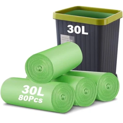 Afbeelding van KOMABLEN 80 x 30 liter biologische vuilniszakken composteerbare en scheurvaste voor keuken, kantoor, woonkamer