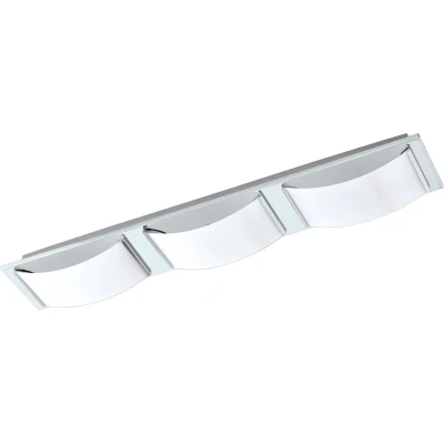 Afbeelding van EGLO Batholino Wasao 1 Wand/Plafondlamp 3 Lichts Chroom Wit
