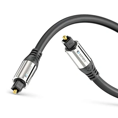 Afbeelding van sonero® Premium Toslink optische kabel, 20,0 m, vergulde contacten, zwart