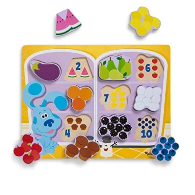 Afbeelding van Blues Clues &amp; You Fridge Food Wooden Chunky Puzzle 10 Pieces