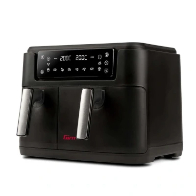 Afbeelding van Girmi FG26 Airfryer &quot;Ecofrit Bis&quot;, 2400 W, 9 liter, antiaanbaklaag, digitaal display, BPA/PFOA Safe, 2 aparte kookzones, inclusief receptenboek