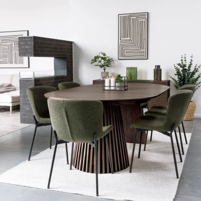 Afbeelding van House Nordic Osaka Gerookt Eiken Eettafel Uitschuifbaar Ø120 240 cm