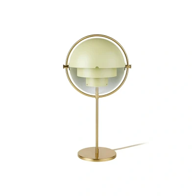 Afbeelding van Gubi Lite tafellamp, hoogte 50 cm, messing/crème