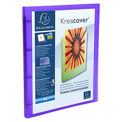 Image de Classeur Exacompta Kreacover 4 annx en D 32x25cm Chromaline Dos 20mm Coloris assortis
