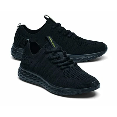 Afbeelding van Shoes for Crews Everlight Eco Lichte damesschoenen met innovatieve buitenzool, waterdichte sneakers voor dames struikelbescherming, zwart, zwart.