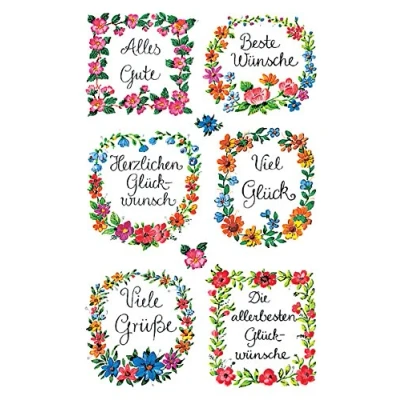 Image de Flower sticker widmung 54216 avery